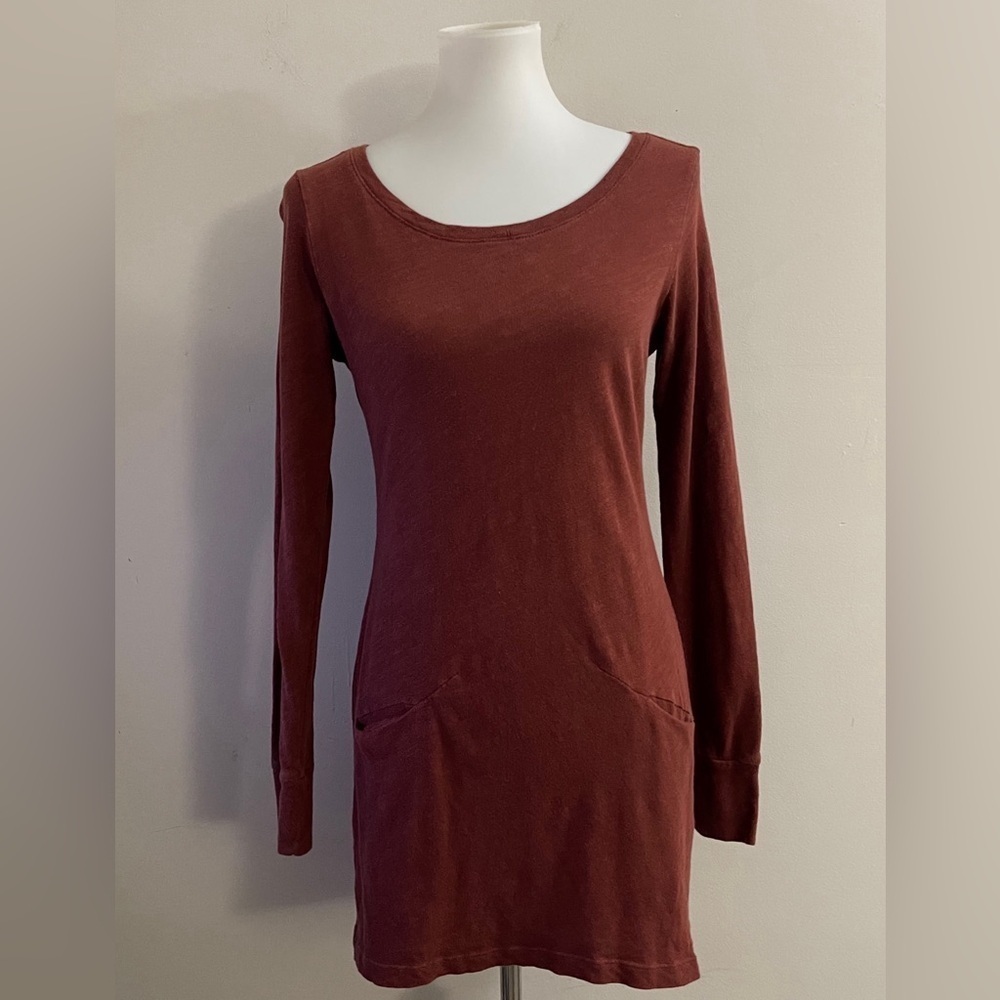 Peruvian Connection Long Sleeve Boho Outdoor Tunic Dress Hiking Fall Granola
